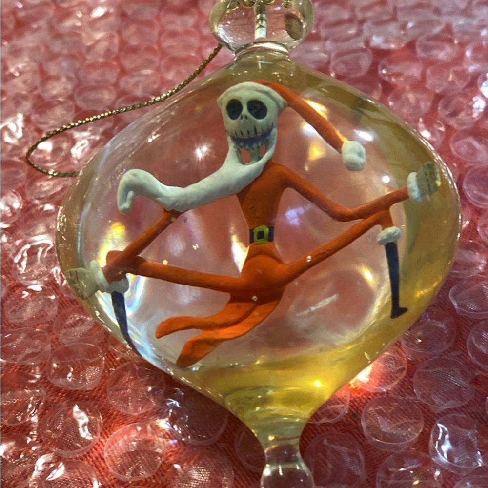 2004 Disney Store Nightmare Before Christmas Santa Jack Lucite Dewdrop Ornament